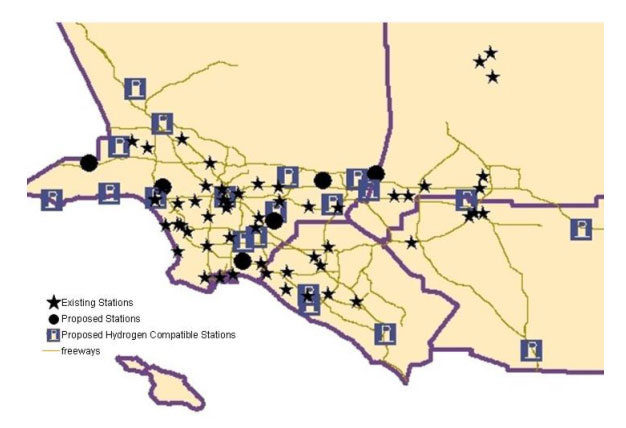 Figure 1 - Locations of the Existing and the 26 Proposed Natural Gas Refueling Stations graphic